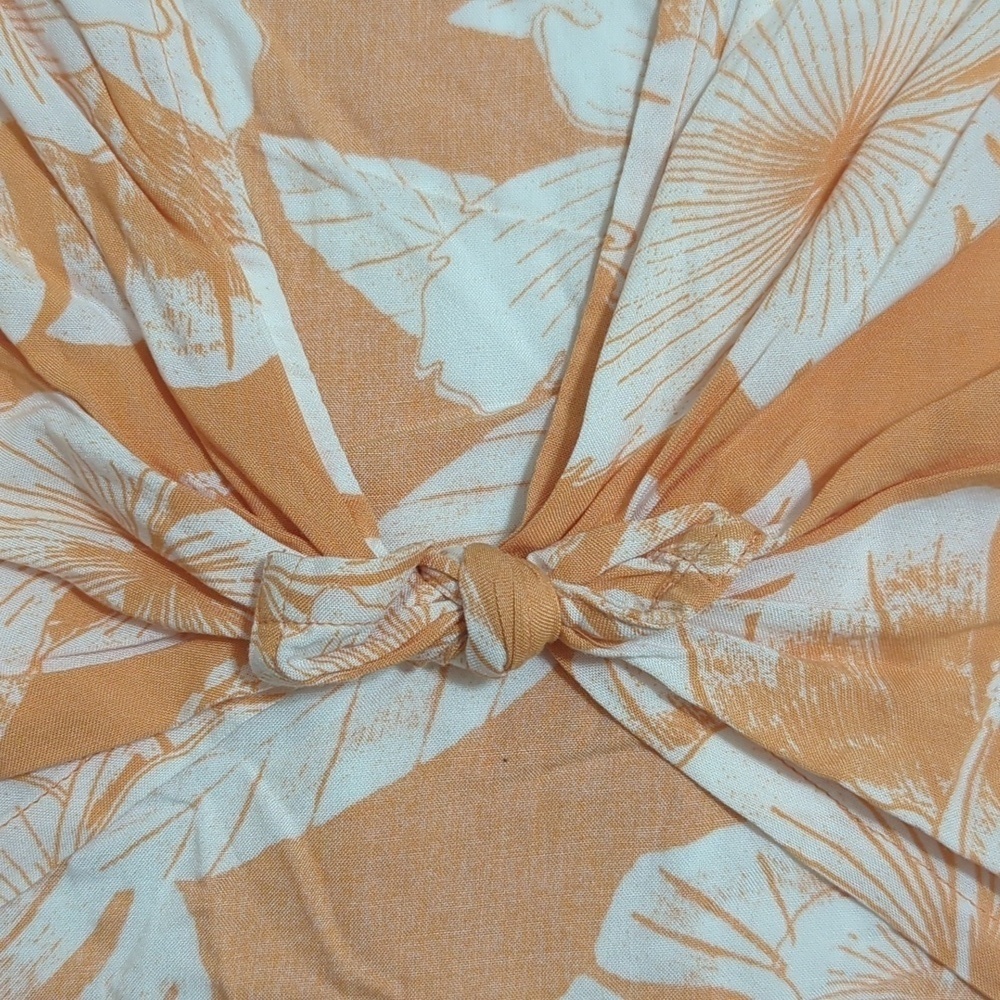 NWT ROXY Golden Shore Short Top, Color Orange/White Size S - Picture 6 of 14